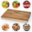 Grandes planches à découper en bois d'acacia épais pour la cuisine, 20 po x 15 po x 1,5 po