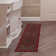 Ottohome Non-Slip Medallion Oriental Area Rug For Living Room, Hallway, Entryway Rug, Dark Red