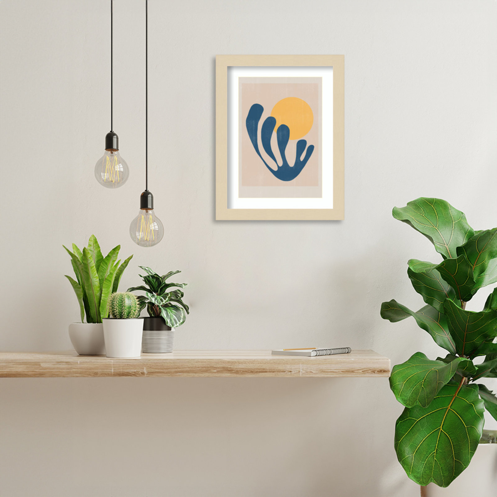 Giese "Modern Plant No. 1" Print, 13" H x 10" W, Brown 