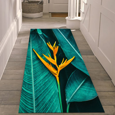 Tapis doux non tissé à motif floral, idéal pour les décors modernes et traditionnels
