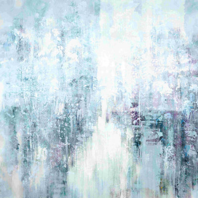 Painted White and Blue - Wrapped Canvas Print