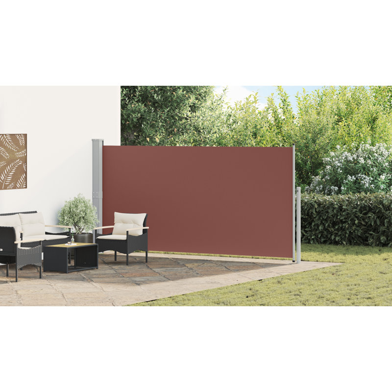 Paravent rétractable avec auvent pliant, H 63 po x l 196,85 po
