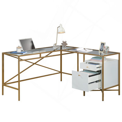 Bureau en L, finition