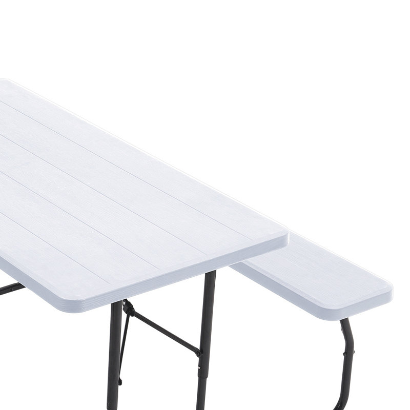 Brutton 6 - Person Patio Dining Set with Rectangular Table, White