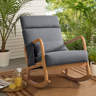 George Oliver Julissa Patio Rocking Chair, Solid Wood Rocker with ...