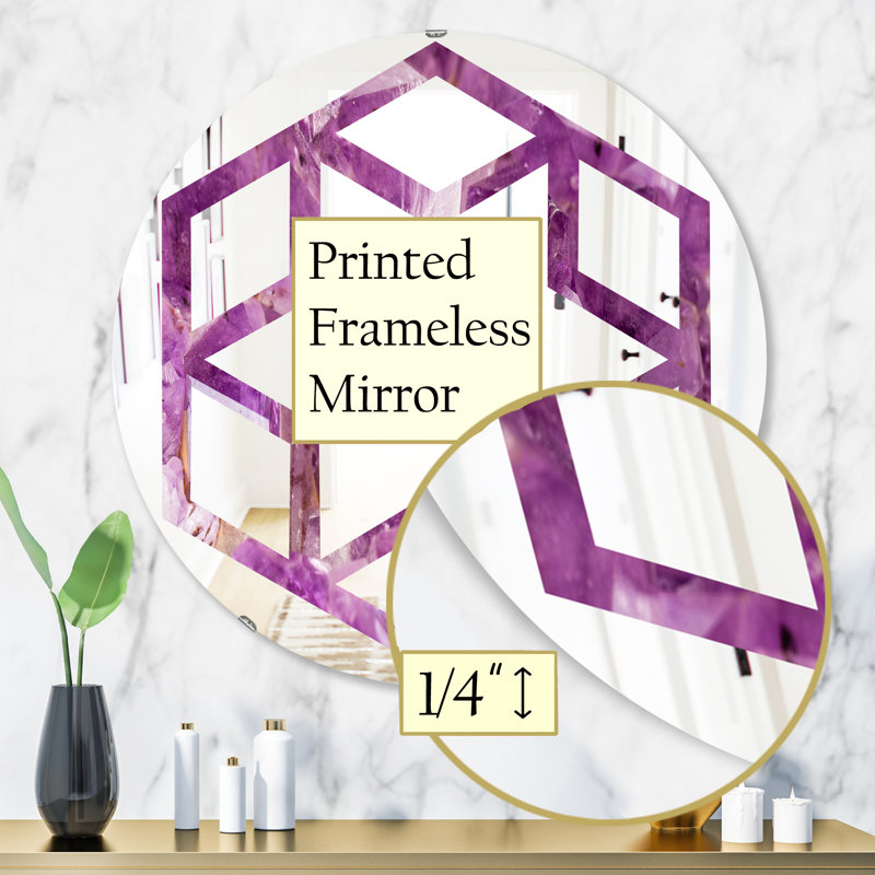 Miroir mural Hexagon Star Macro Eclectic, H 23,6 po x l 23,6 po