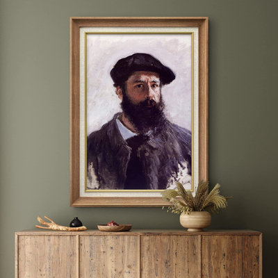 Autoportrait de l'artiste par Claude Monet - Peinture sur toile encadrée