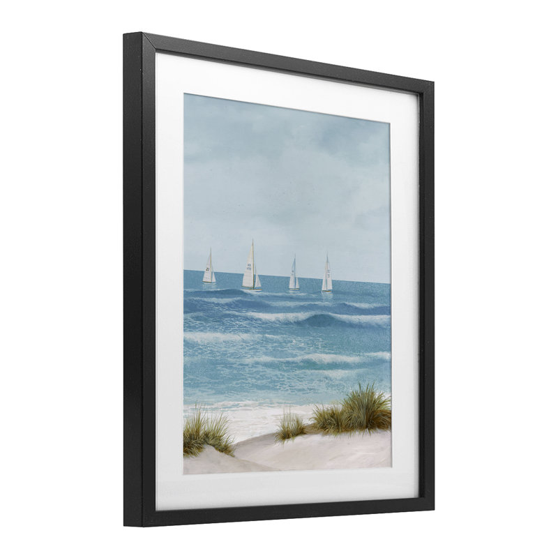 «Sails Away», impression encadrée sous verre, par Lorenzo Collective, H 16 po x l 13 po, Cadre noir minuit