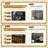 Large Heavy Duty Dog Crate Furniture with Two Platforms - Double-Doors, Chew-Proof Kennel with Storage & Decorative Design