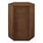 Kade Faceted Wood Side Table in Walnut