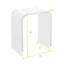 Acrylic End Table, Contemporary Square Nightstand and Side Table, Clear Lucite Coffee Table with Waterfall Edges