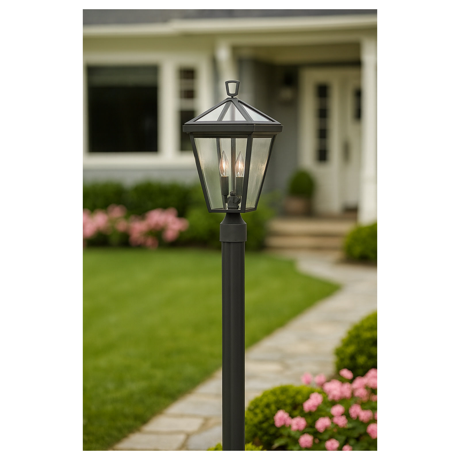 Lalla Transparent Outdoor Lantern Head, Museum Black