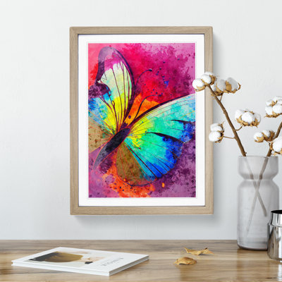 Splashed Butterfly No.4 Abstract - Wall Art