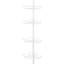 Serviteur de douche Tension Pole, 4 tablettes de panier avec barres à serviettes intégrées, réglables, 60 à 97 pouces-1838626898