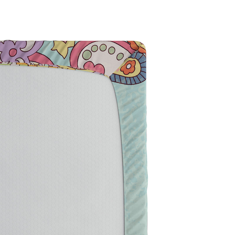 Microfiber Floral Fitted Sheet, Full Fitted Sheet