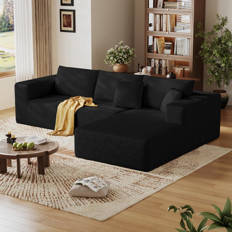 Canapé modulaire 108 po Cloud , Noir, Oui