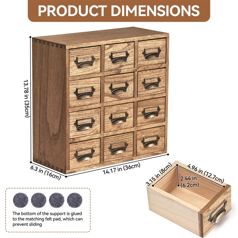Manufactured Wood Desk Organiser, Brown