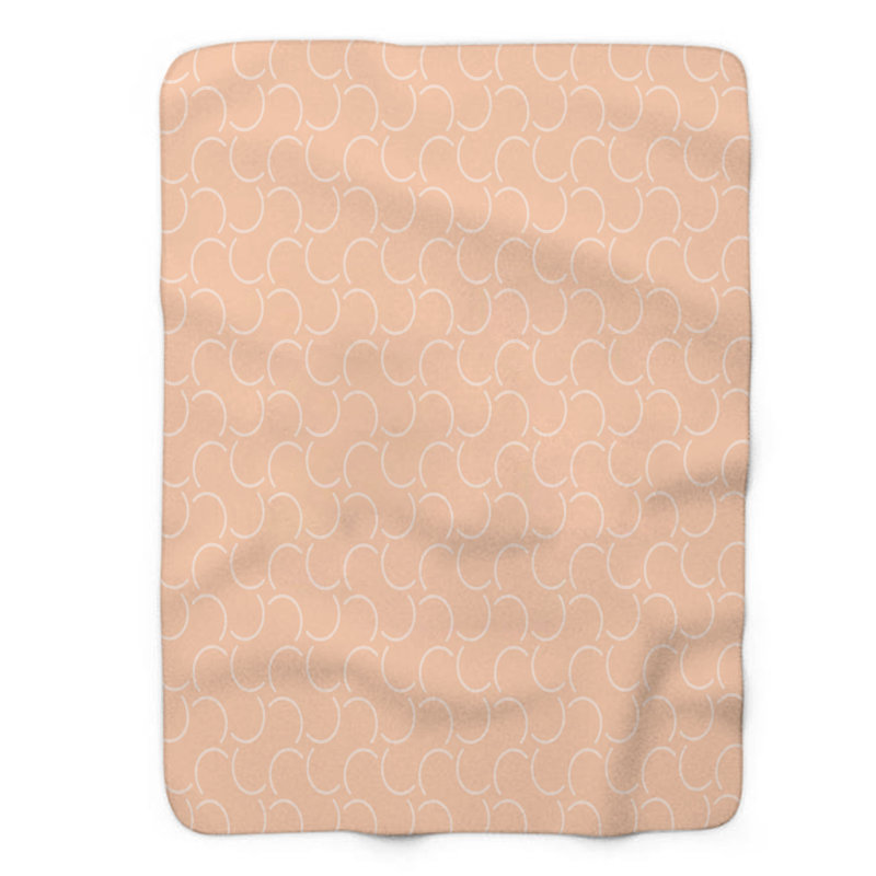 Pastel calme - couverture sherpa de qualité supérieure 1 pièce, Lit simple