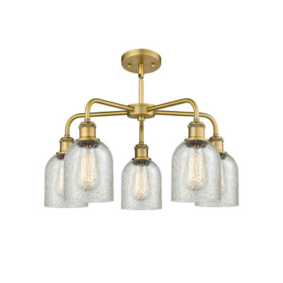 Matewan 5 - Light Steel Dimmable Bell Chandelier