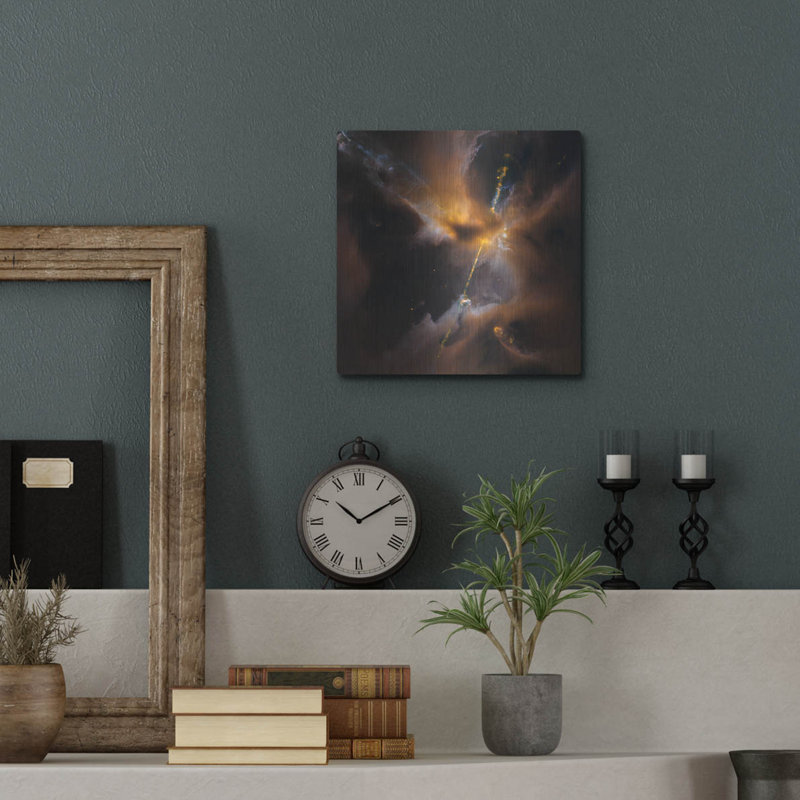  «Herbig Haro 24» par le télescope Hubble de la NASA, art mural en métal, H 12 po x l 12 po