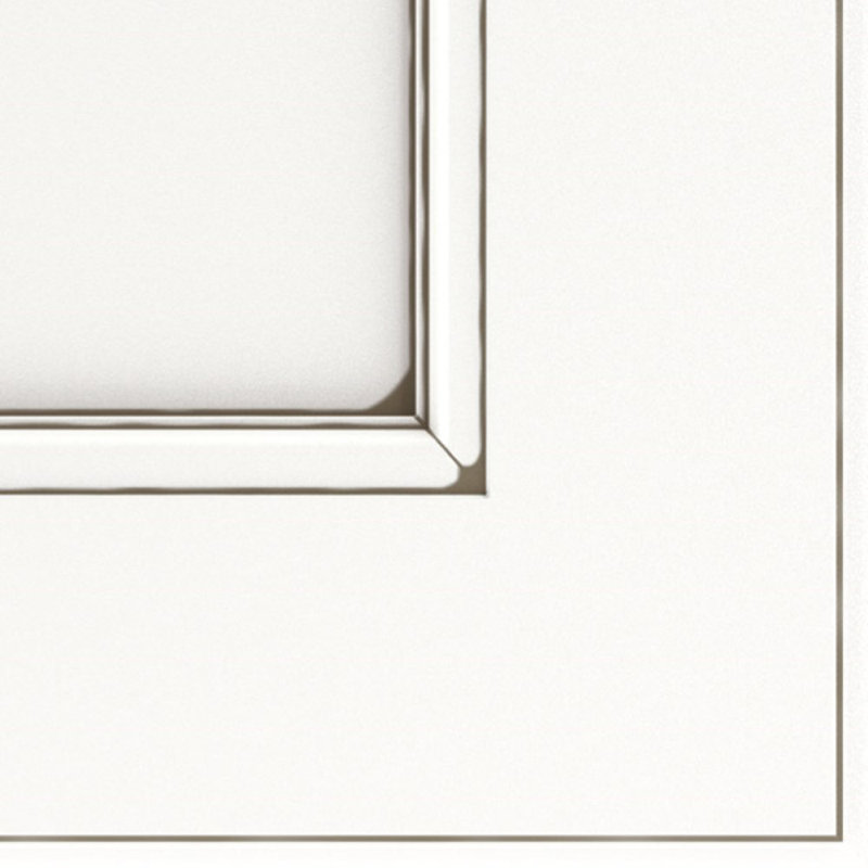 Échantillon de porte Meadowbrook à accès complet, Whitecap avec glaçure fumée, Érable