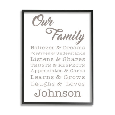"Minimal Family phrases" cmw-012, art mural personnalisé