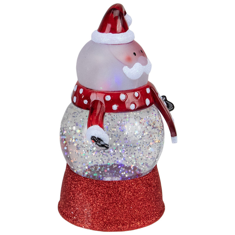 5.75" LED Lighted Santa Claus Christmas Glitter Snow Globe