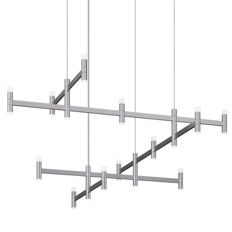 Systema Staccato 28-Light LED Black Drum Pendant for Indoor/Outdoor