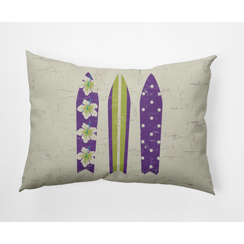 Housse de coussin rectangulaire pour l'extérieur Triple Surf, Violet