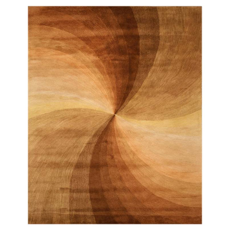 Ava Trendy Light Brown Hand Tufted Wool Area Rug, Rectangle 7'9" x 9'9"