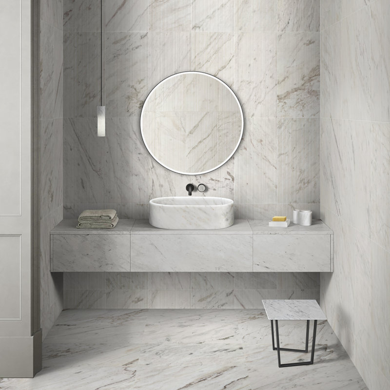 23.6" Natural Marble Bathroom Vessel Sink - Handcrafted, Polished Finish, 4 Color Variants, Luxury Design, Real Marble, 23.6X15.7X5.9 Inches