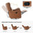 Amaty 28.3" Wide Genuine Leather Swivel Rocker Manual Standard Recliner Set of 2-91376115
