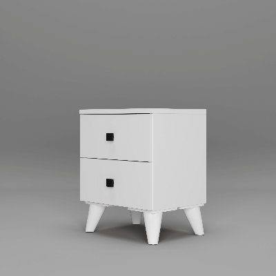 Artes 2-Drawer Nightstand – Atlantic Pine Manufactured Wood Bedside Storage