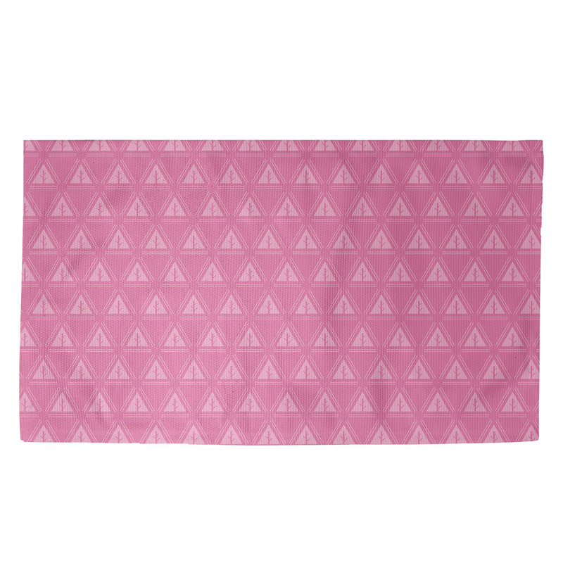 Tapis rose à motif d'arbres minimalistes Barbra, Rectangle 5 pi x 7 pi