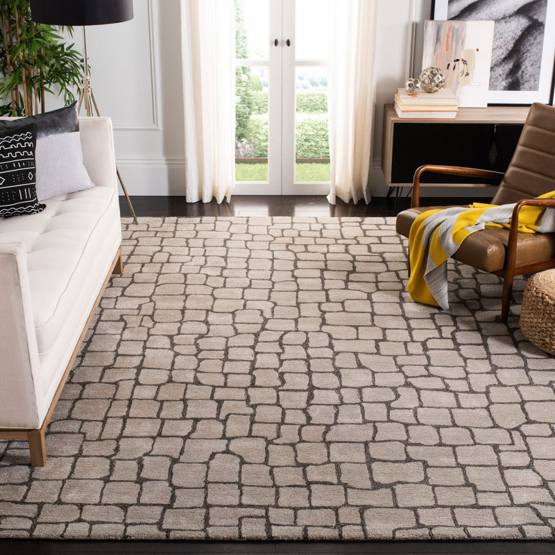 Soho Hand Tufted Wool Pile Geometric Rug, Rectangle 8'3" x 11'