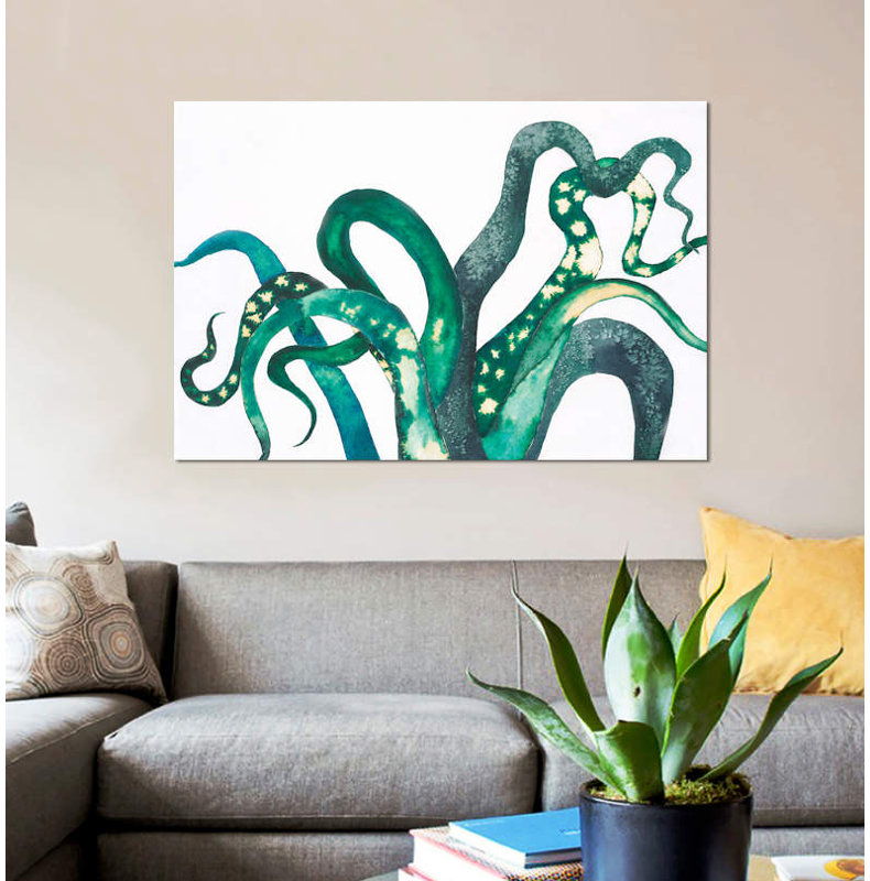 « octo jambes » par laura van horne, impression sur toile, H 12 po x l 18 po x P 1,5 po, Toile tendue, Pas de tapis