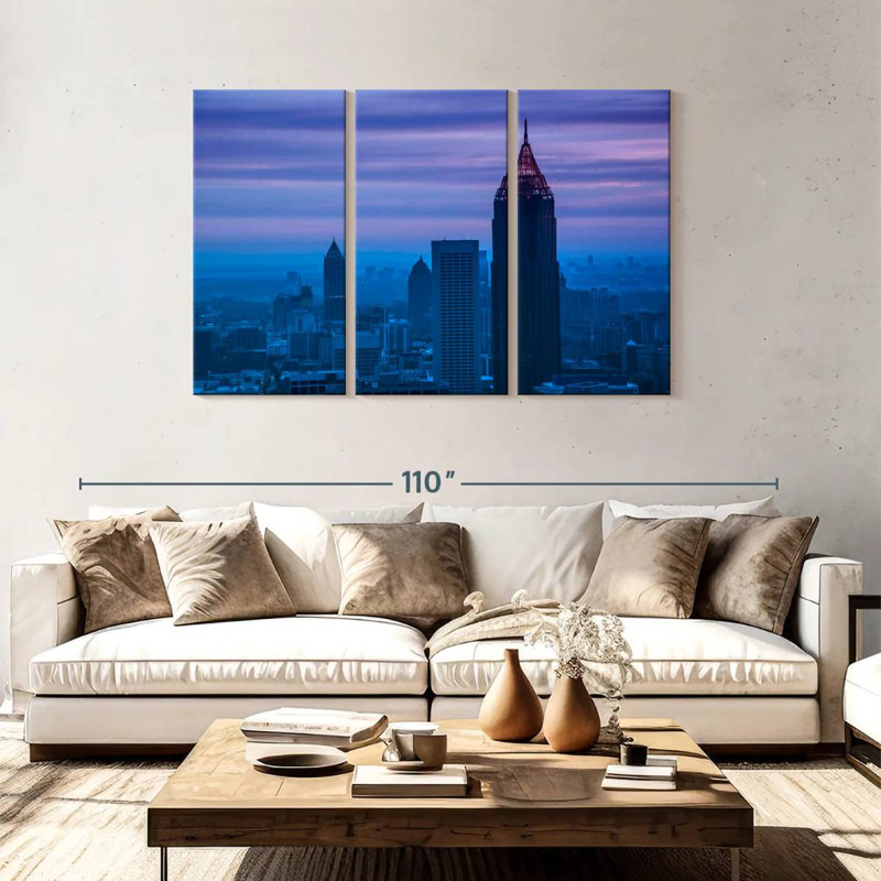 Crépuscule à Atlanta, H 48 po x l 74 po