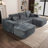 373-001/Ottoman//Grey/Plush-1856903518