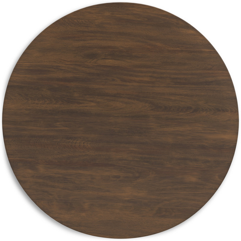 Brown Round Extendable Wood Dining Table