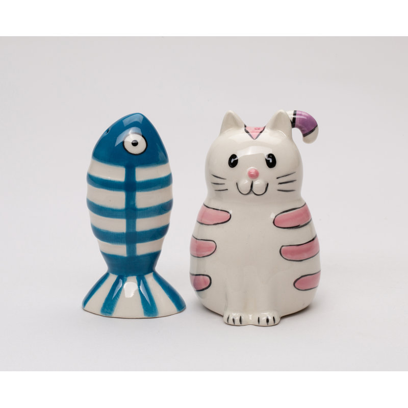 Cat And Fish Salt And Pepper