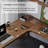 Walnut L-Shaped Solid Wood desk-108679192-108679195