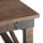 Harding 32"W Solid Mango Wood Industrial Square Coffee Table with Metal Accents, Open Shelf, and Iron Wheels