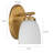 1-Light Modern Ribbed Frosted Glass Wall Sconce-351654074
