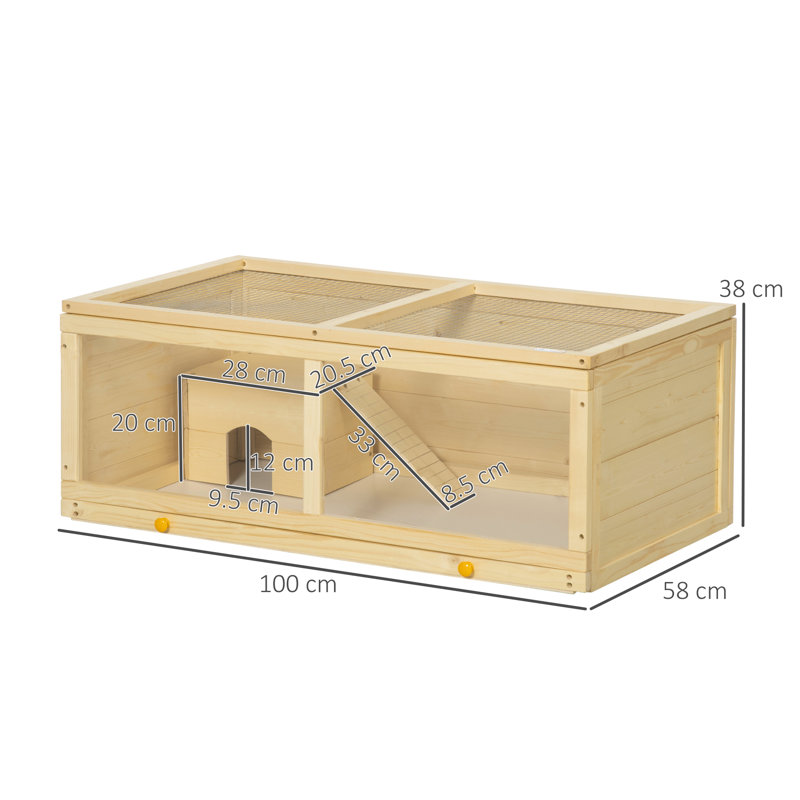 Hamster Cage, Natural Wood