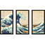 «The Great Wave Off Kanagawa» par Katsushika Hokusai - 3 pièces encadrées-701665716