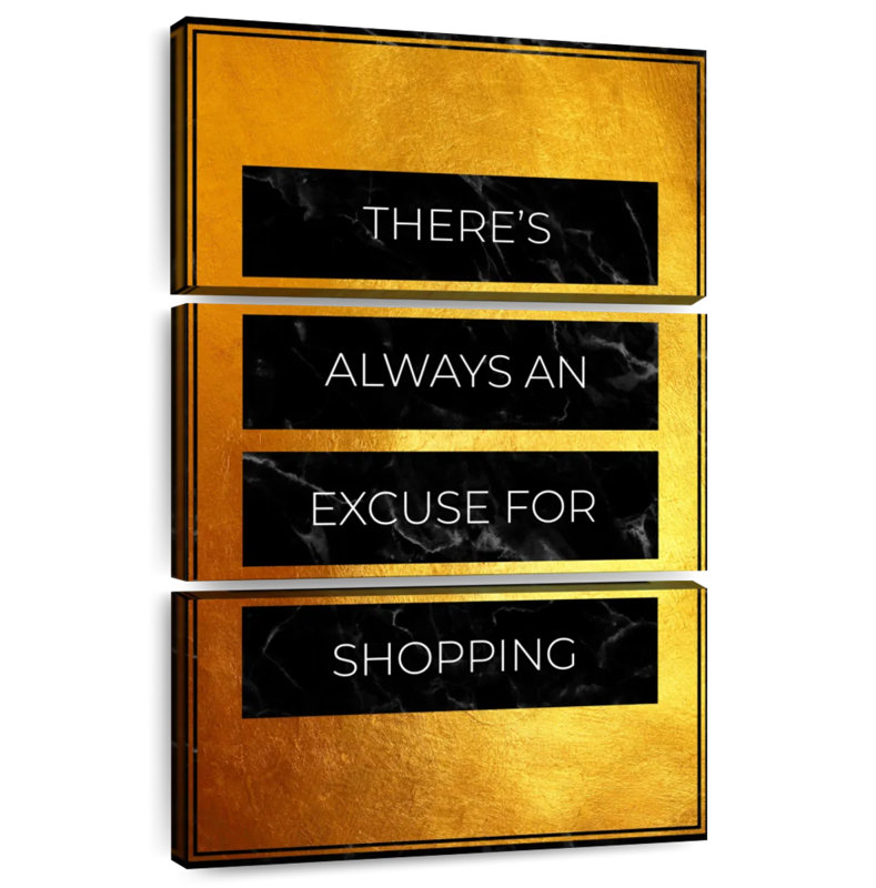 Senne Shopaholic Mantra, 45" H x 28" W
