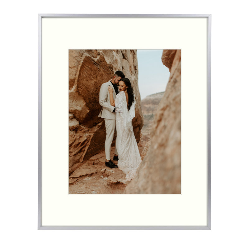 Cadre photo en métal, Argent