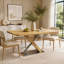 Table de salle à manger extensible avec base en métal-460751129