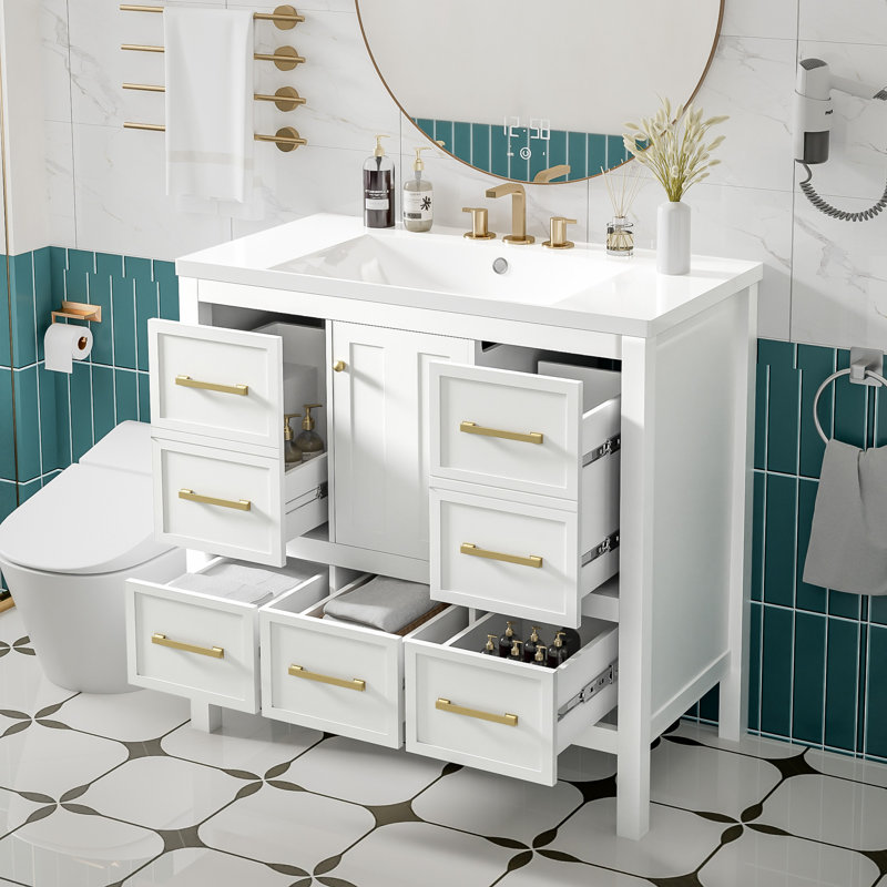 Meuble-lavabo 36 po avec lavabo en résine