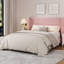 Structure de lit, structure de lit tapissier en velours avec tête de lit à oreilles, support en métal, système de lattes en bois, dégagement sous le lit de 8 pouces, assemblage facile pour la chambre à coucher-396811629-396811628
